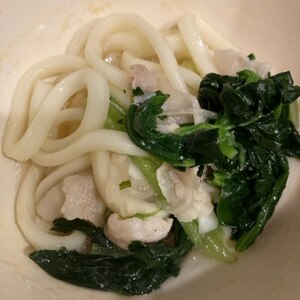 ほうれん草の鍋焼きうどん